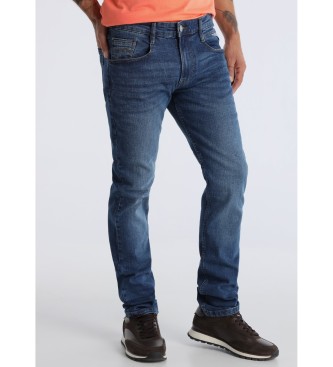 Six Valves Azul Slim Jeans Mdio Cross Cross