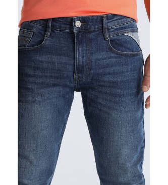 Six Valves Azul Slim Jeans Mdio Cross Cross