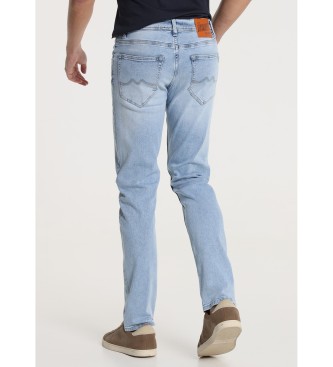 Six Valves Jeans normali - Candeggina leggera a vita media | Taglie in pollici blu