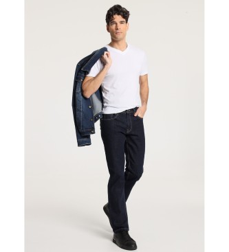 Six Valves Medium Regular Jeans - Spoelmaat in inches blauw