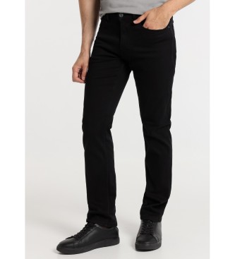Six Valves Regular Jeans Medium Laars zwart
