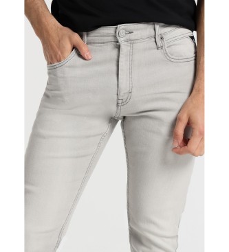 Six Valves Jeans slim - Vita media lavaggio grigio acido