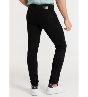 Six Valves Super Skinny Jeans - Mittlere Taille Ultra schwarz