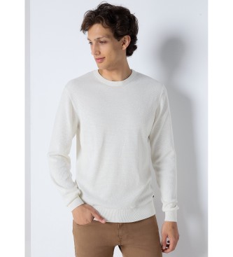 Six Valves Osnovni beli pulover
