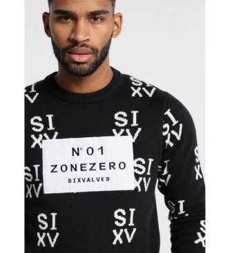 Six Valves Zerozone black patch sweater