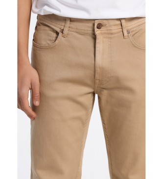 Six Valves SEI VALVOLE - Pantaloni in denim di colore marrone dalla vestibilità regolare