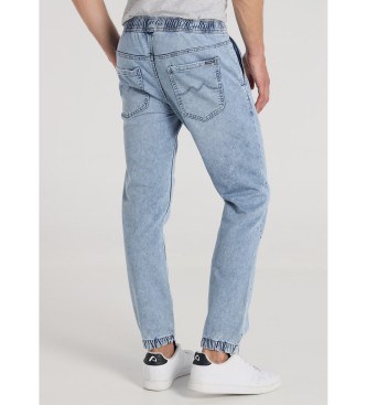Six Valves Pantaln Denim tejido knit interior azul