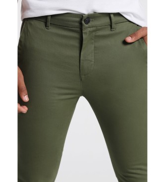 Six Valves Pantalones Chino Saten Slim verde