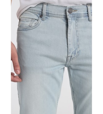 Six Valves Denim Straight Straight Pants Medium Bleach | Straight Pull-On - Medium Blue