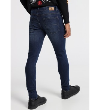 Six Valves Jeans Denim Blue Medium Dark | Skinny  azul