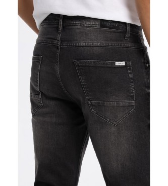 Six Valves Jeans slim in denim grigio scuro | grigio sottile