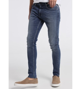 Six Valves Denim Pants Medium Blue Slim | Slim Fit Slim Fit Pants - Medium Blue