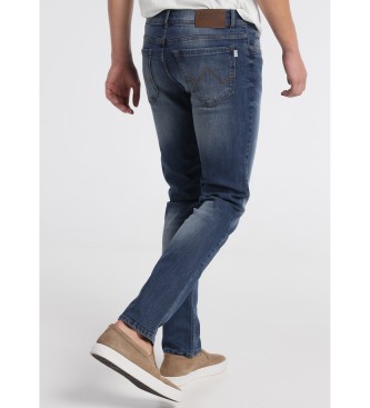 Six Valves Pantaloni di jeans dritti blu medi | Colpo dritto - Blu medio