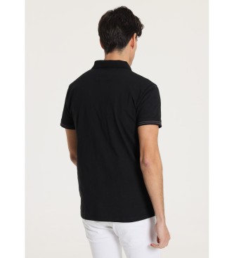 Six Valves SIX VALVES - Basic short sleeve polo shirt black