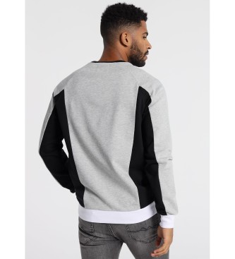 Six Valves Block Sleeve Rangla grey sweatshirt