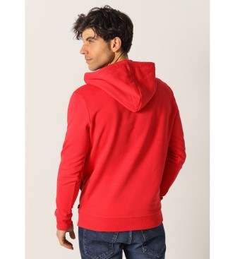 Six Valves Kangaroo hooded sweatshirt Grafica Street Art red