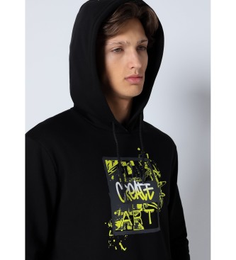 Six Valves Street Art Grafik Sweatshirt schwarz