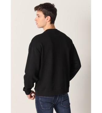 Six Valves Sort sweatshirt i chenille