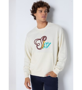 Six Valves Sweatshirt i chenille vit