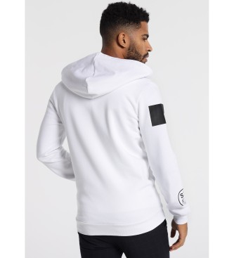 Six Valves Sweatshirt Zipper Hood Zerozone white