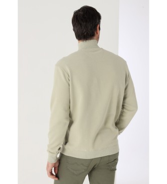 Six Valves Sweater zonder capuchon met rits groen