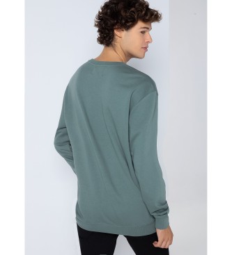 Six Valves Green hoodless sweatshirt