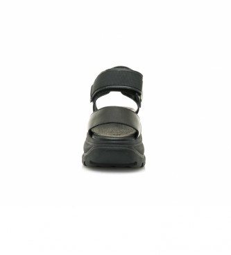 SixtySeven Flash black sandals -Platform height: 6,5 cm