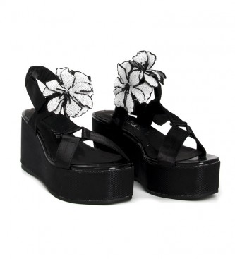 SixtySeven Sandals Laia black - Wedge height: 8cm