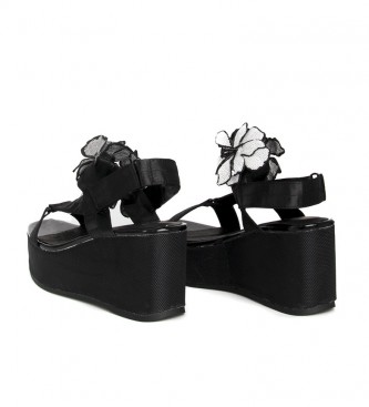 SixtySeven Sandals Laia black - Wedge height: 8cm