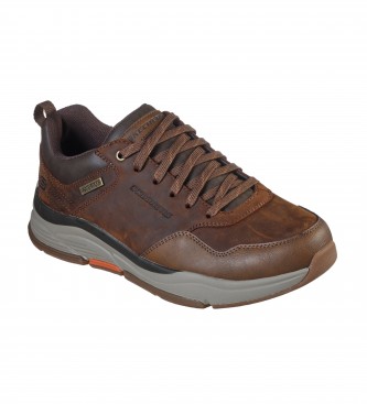 Skechers Benago brown leather sneakers