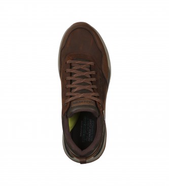 Skechers Chaussures en cuir marron Benago