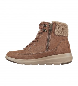 Skechers On-the-GO Glacial Ultra Leather Ankle Boots - Woodlands brown