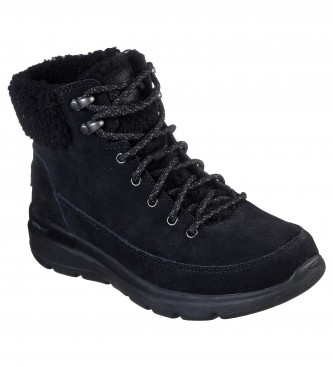 Skechers On-the-GO Glacial Ultra Leather Ankle Boots - Woodlands Black