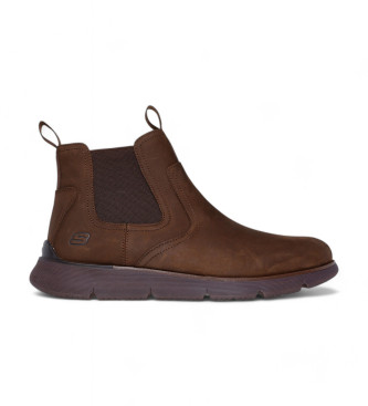 Skechers Botins Augustino Paulo em pele castanha