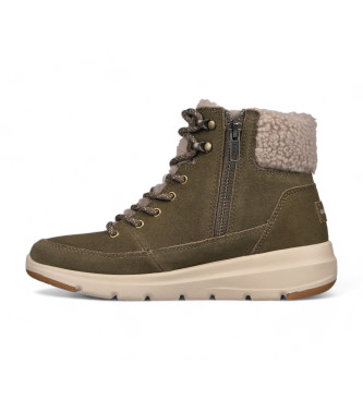 Skechers Stivali in pelle glaciale verde Ultra Woodlands