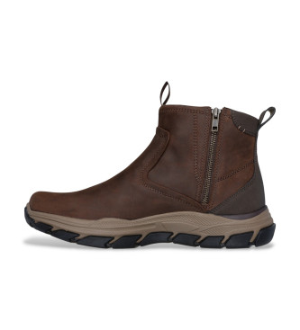 Skechers Bottes en cuir marron Relaxed Fit Respected Evanston