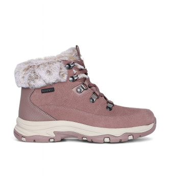 Skechers Trego Snow Worries Leren Laarsjes roze