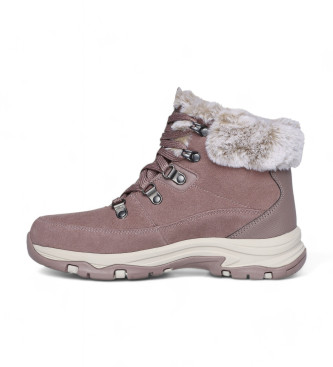 Skechers Trego Snow Worries Lederstiefel rosa