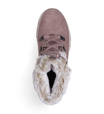 Skechers Trego Snow Worries Lderstvler pink