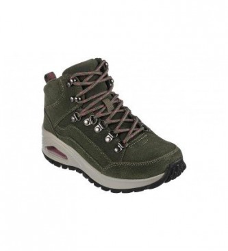 Skechers Leather ankle boots Uno Rugged Rugged One olive green