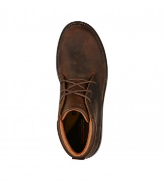 Skechers Wenson Osteno botas de couro para tornozelo castanho