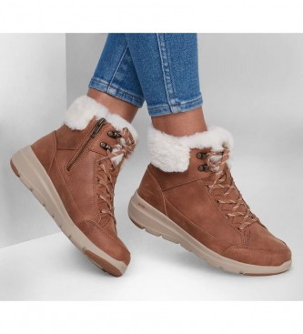 Skechers Glacial Ultra Cozyly brown ankle boots