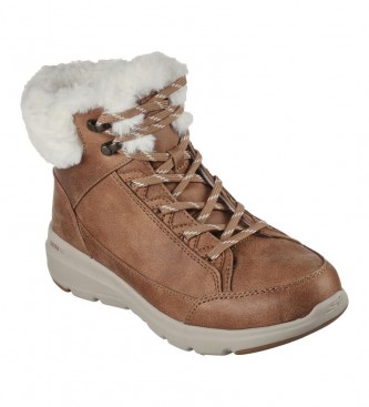 Skechers Glacial Ultra Cozyly brown ankle boots