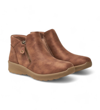 Skechers Lovely Vibe Herfstbruine enkellaarsjes