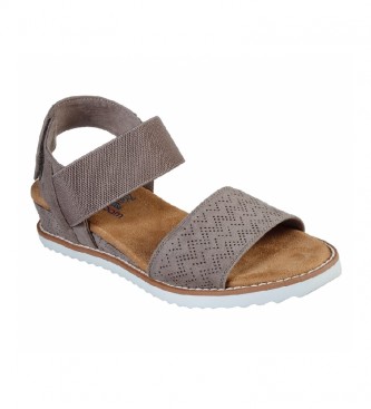 Skechers Sandlias Kiss Taupe do Deserto