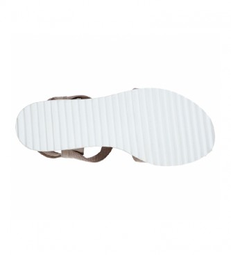 Skechers Sandlias Kiss Taupe do Deserto