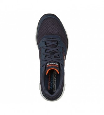Skechers Flex Advantage 4.0 sapatos de couro marinho