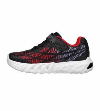 Skechers Sapatos Elite Flex-Glow - Vorlo preto, vermelho