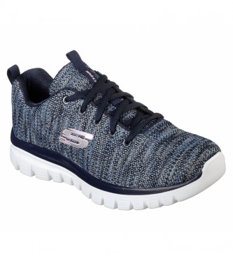 Skechers Graceful-Twisted Fortune navy sneakers