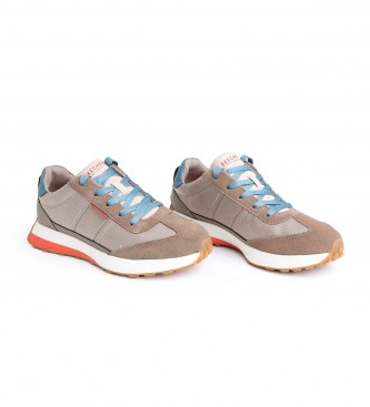 Skechers Gusto taupe taupe ténis de couro